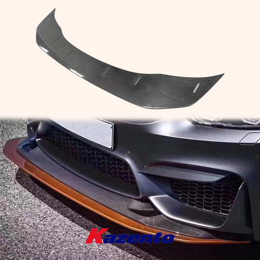 Kazento For BMW 2015-2020 Real F82 M4 Carbon Fiber Front Bumper Lip Splitters 2pcs - Kazento Carbon Parts