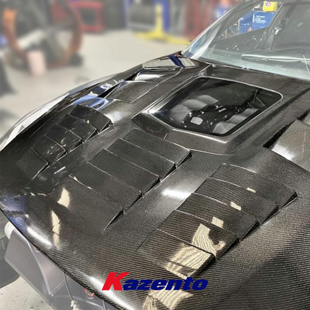 Kazento USA Shipping For Nissan GTR R35 CBA DBA CLR Style Vented Clear Glass Carbon Fiber Front Hood - Kazento Carbon Parts
