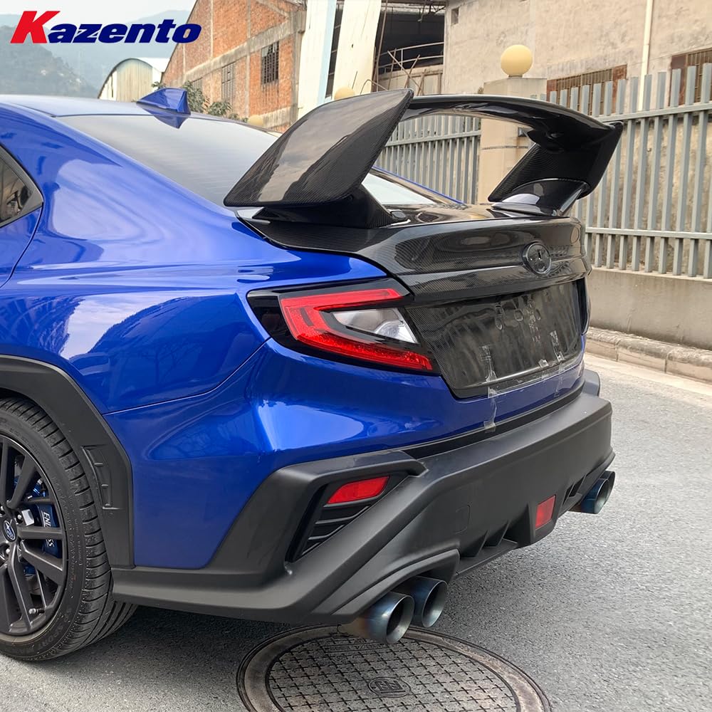 Kazento For Subaru WRX STI S4 VB 2021-24 Carbon Rear Trunk GT Spoiler Wing - Kazento Carbon Parts