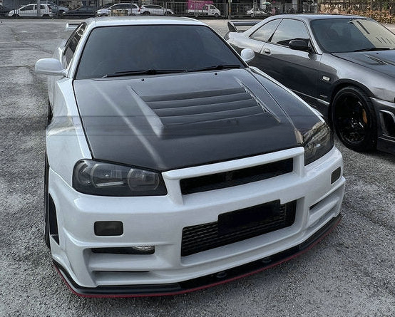 Skyline R34 GTR OEM Front Bumper NS Bottom Lip w/ Undertray 1999-2002
