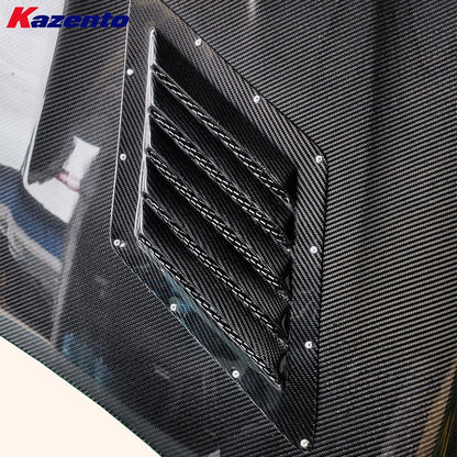 Kazento For BMW M4 F82 2015-20 WCD Style Vented Carbon Fiber Front Bumper Hood Bonnet - Kazento Carbon Parts