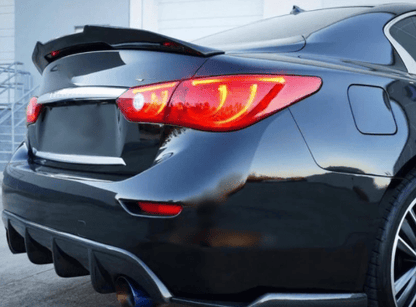 For Infiniti Q50 V37 Sedan PSM Type Rear Ductail Spoiler Lip 2013-2024
