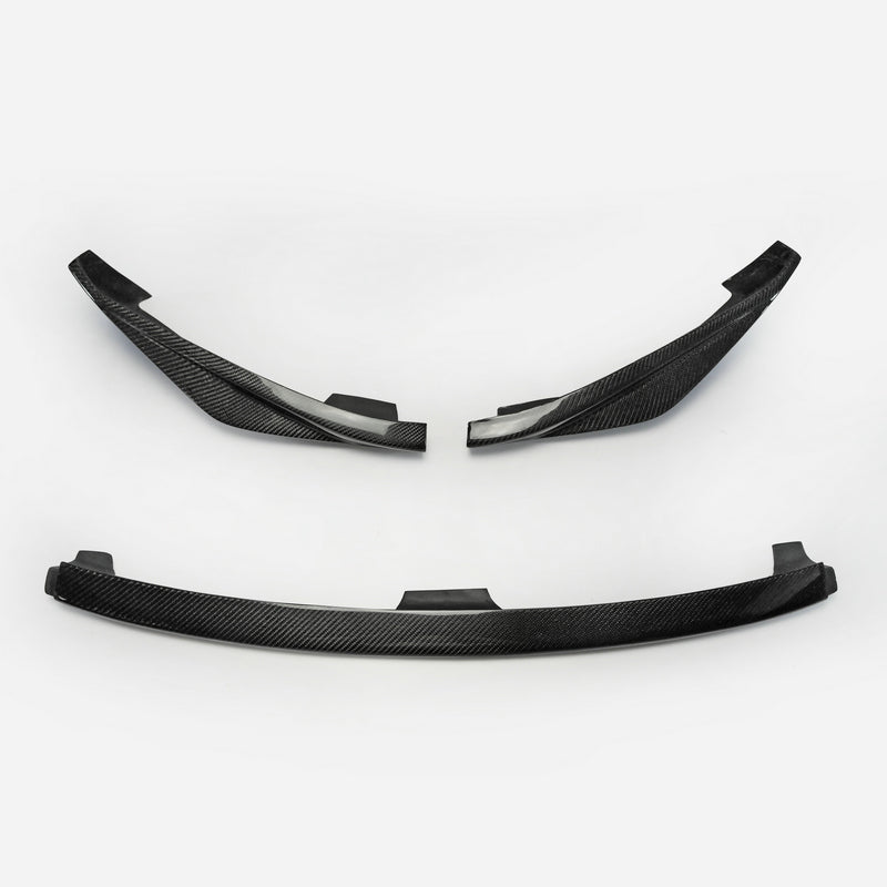 For Nissan 09-12 370Z Z34 Zenki Early Model Jdm Front Bumper Lip Chin Splitter Spoiler 3Pcs (Pre-Facelift) Carbon Fiber Body Kits - Kazento Carbon Parts