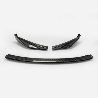 For Nissan 09-12 370Z Z34 Zenki Early Model Jdm Front Bumper Lip Chin Splitter Spoiler 3Pcs (Pre-Facelift) Carbon Fiber Body Kits - Kazento Carbon Parts