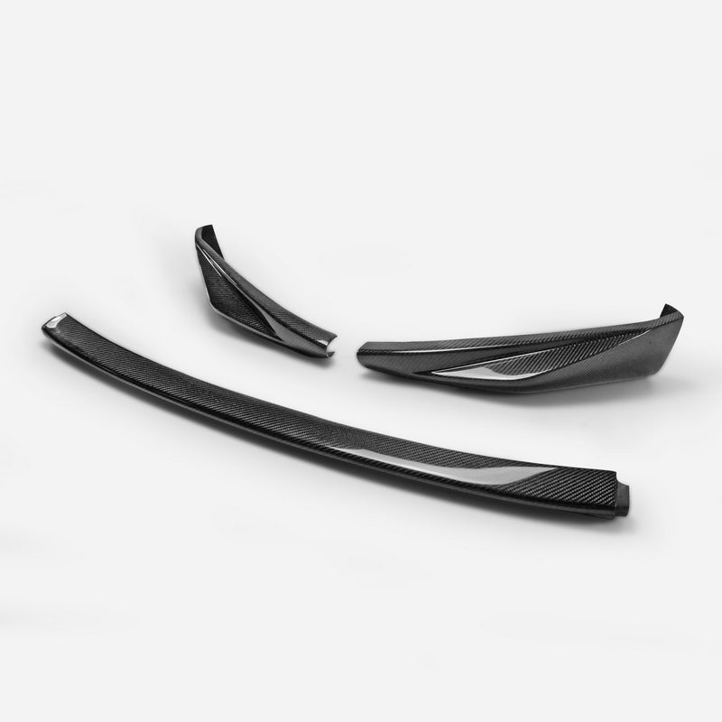 For Nissan 09-12 370Z Z34 Zenki Early Model Jdm Front Bumper Lip Chin Splitter Spoiler 3Pcs (Pre-Facelift) Carbon Fiber Body Kits - Kazento Carbon Parts