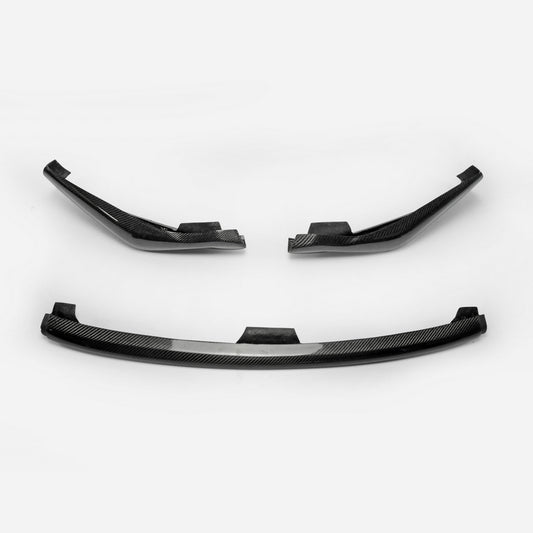 For Nissan 09-12 370Z Z34 Zenki Early Model Jdm Front Bumper Lip Chin Splitter Spoiler 3Pcs (Pre-Facelift) Carbon Fiber Body Kits - Kazento Carbon Parts