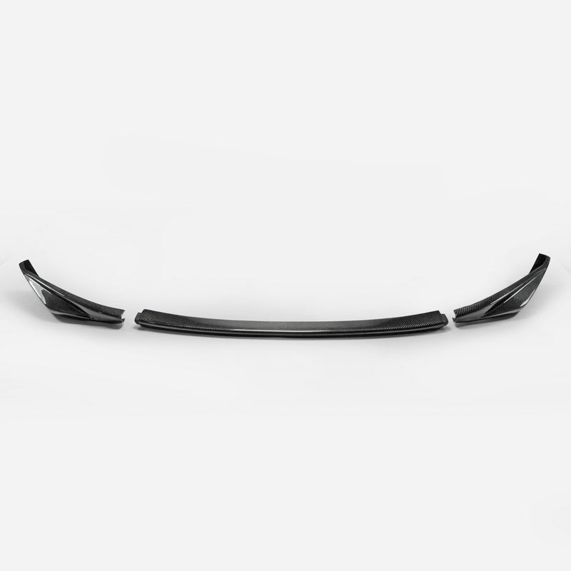For Nissan 09-12 370Z Z34 Zenki Early Model Jdm Front Bumper Lip Chin Splitter Spoiler 3Pcs (Pre-Facelift) Carbon Fiber Body Kits - Kazento Carbon Parts