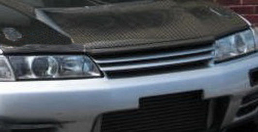 For Nissan Skyline R32 (GTR only) OEM Style Red Carbon Fiber Front Bumper Grille - Kazento Carbon Parts