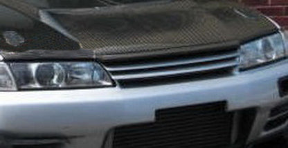 For Nissan Skyline R32 (GTR only) OEM Style Red Carbon Fiber Front Bumper Grille - Kazento Carbon Parts