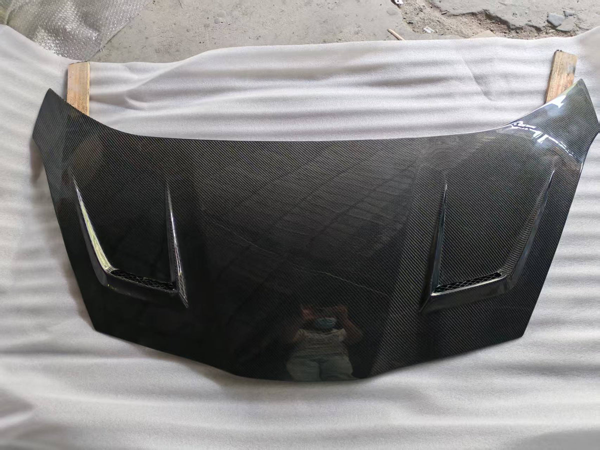 For Honda Fit GE8 V2 Style Front Vented Hood 2008-2014
