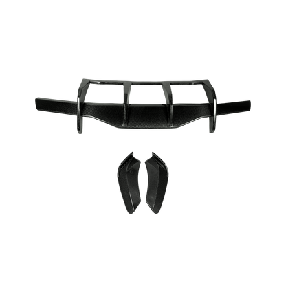 Chevrolet Corvette C8 20-24 Carbon Rear Bumper Diffuser Lip 3pcs