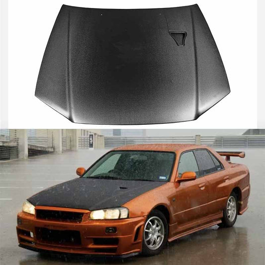Nissan Skyline R34 GTR V-Spec II Style Front Vented Hood Bonnet