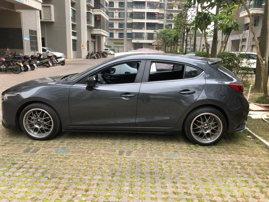 For Mazda 3 Axela 2017-18 5D Hatchback Carbon KZB Rear Roof Spoiler Wing Lip - Kazento Carbon Parts