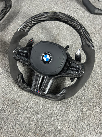 BMW M G30 Carbon Alcantara Steering Wheel+Carbon Cover & Shift Paddle