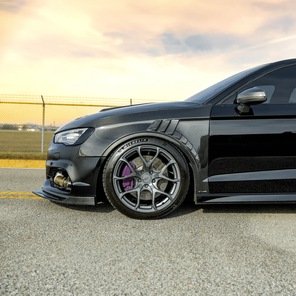 Audi A3 S3 RS3 8V TAK Style Front Vents Fenders 2014-2020 Kazento Carbon Parts Carbon Fiber RS3-FF-MK-CF