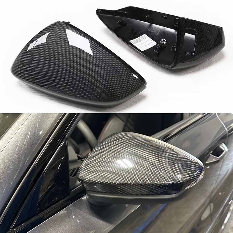 Audi A3 S3 RS3 8Y Carbon Fiber Mirror Caps Replacement 2022-2024