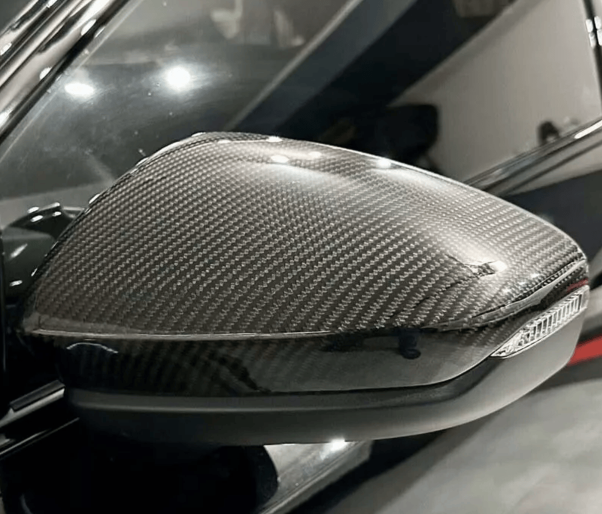 Audi A3 S3 RS3 8Y Carbon Fiber Mirror Caps Replacement 2022-2024