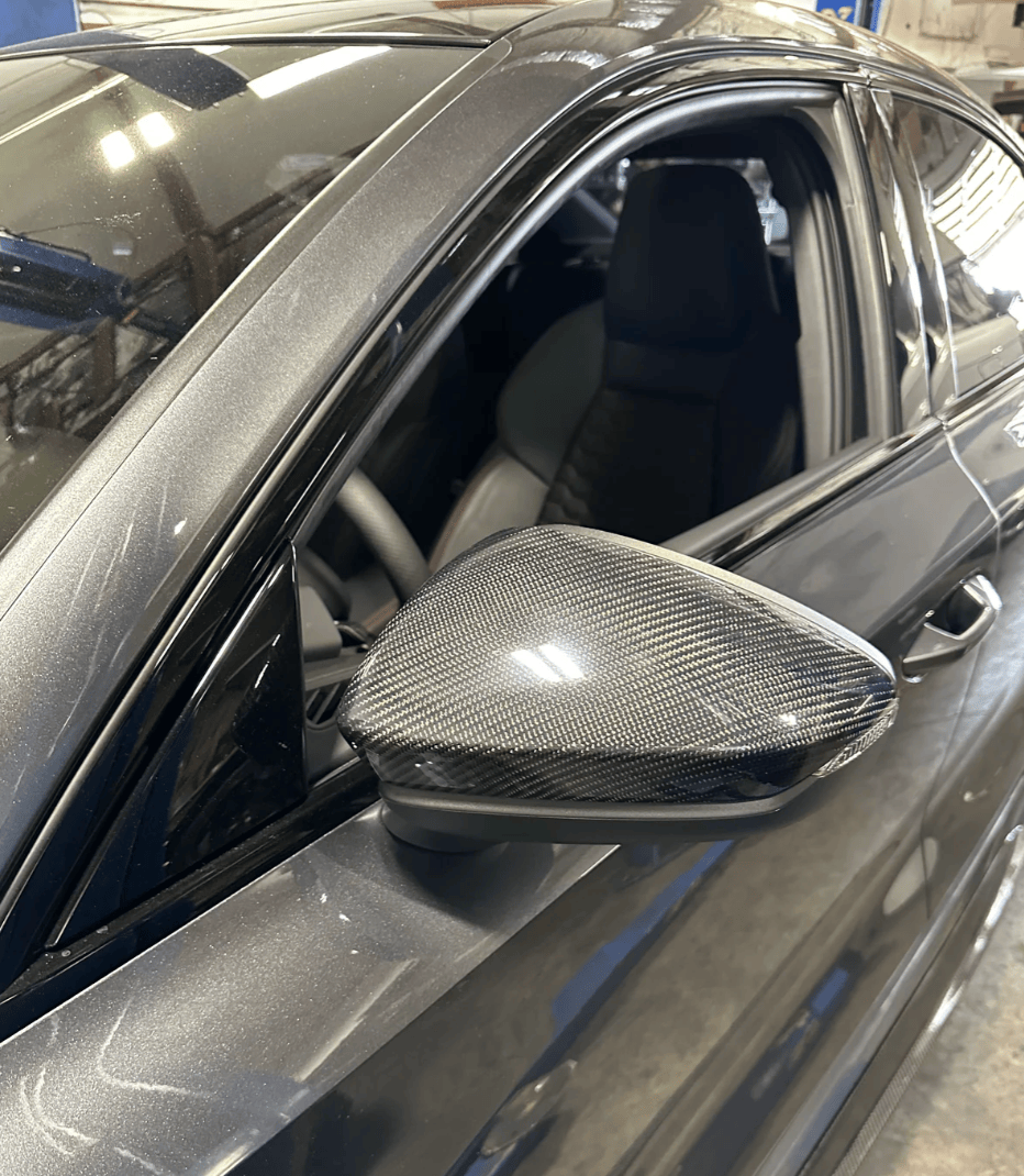Audi A3 S3 RS3 8Y Carbon Fiber Mirror Caps Replacement 2022-2024