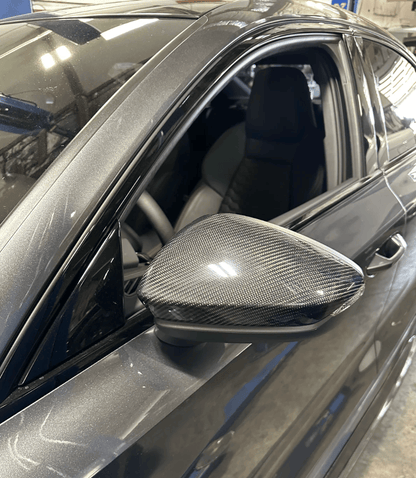 Audi A3 S3 RS3 8Y Carbon Fiber Mirror Caps Replacement 2022-2024