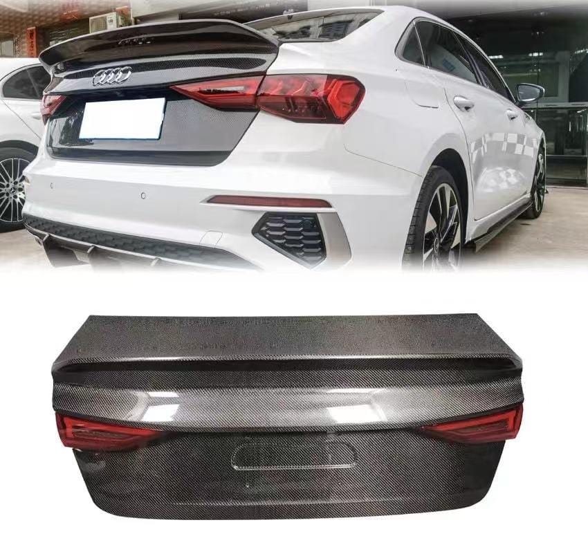 Audi A3 S3 RS3 8Y Rear Ducktail Trunk Boot Lid 2020-2025 Kazento Carbon Parts Carbon Fiber RS3-TRUNK-DC-CF