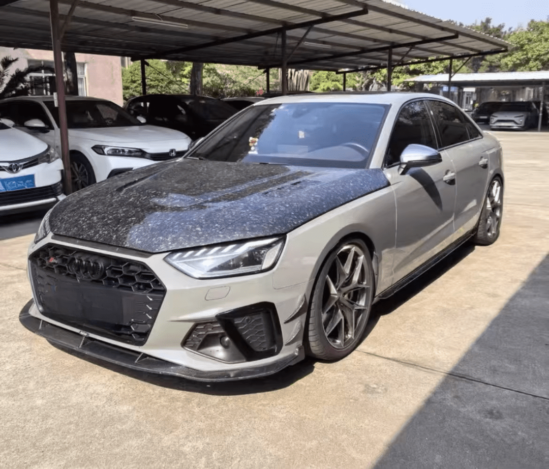 Audi A4 S4 Sline RS4 B9 B9.5 Front Vents Hood Bonnet 2016-2023 Kazento Carbon Parts Carbon Fiber RS4-HOOD-LN-CF