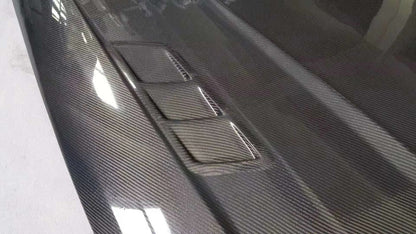 Audi A4 S4 Sline RS4 B9 B9.5 Front Vents Hood Bonnet 2016-2023 Kazento Carbon Parts Carbon Fiber RS4-HOOD-LN-CF