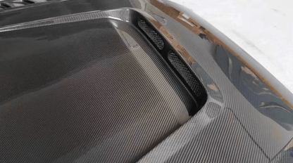 Audi A4 S4 Sline RS4 B9 B9.5 Front Vents Hood Bonnet 2016-2023 Kazento Carbon Parts Carbon Fiber RS4-HOOD-LN-CF