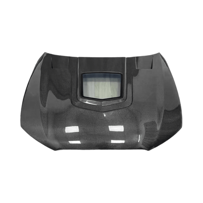 AUDI A6 S6 RS6 C7 C7.5 IMP Style Glass Vented Hood Bonnet 2013-2018 Kazento Carbon Parts Carbon Fiber S6-HOOD-XSJ-CF