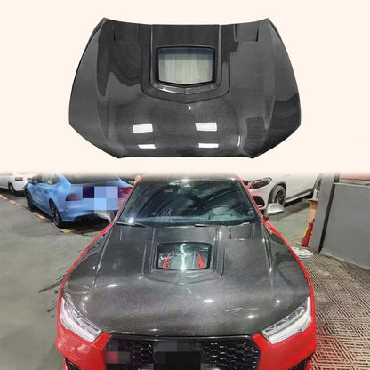 AUDI A6 S6 RS6 C7 C7.5 IMP Style Glass Vented Hood Bonnet 2013-2018