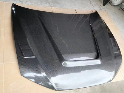 AUDI A6 S6 RS6 C8 Front Vented Bonnet Hood 2019-2025 Kazento Carbon Parts Carbon Fiber RS6-HOOD-LN-CF