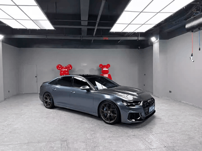 AUDI A6 S6 RS6 C8 Front Vented Bonnet Hood 2019-2025 Kazento Carbon Parts Carbon Fiber RS6-HOOD-LN-CF