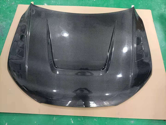 AUDI A7 S7 RS7 C7 C7.5 Front Vented Bonnet Hood 2013-2018 Kazento Carbon Parts Carbon Fiber A7-HOOD-LN-CF