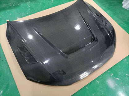 AUDI A7 S7 RS7 C7 C7.5 Front Vented Bonnet Hood 2013-2018 Kazento Carbon Parts Carbon Fiber A7-HOOD-LN-CF