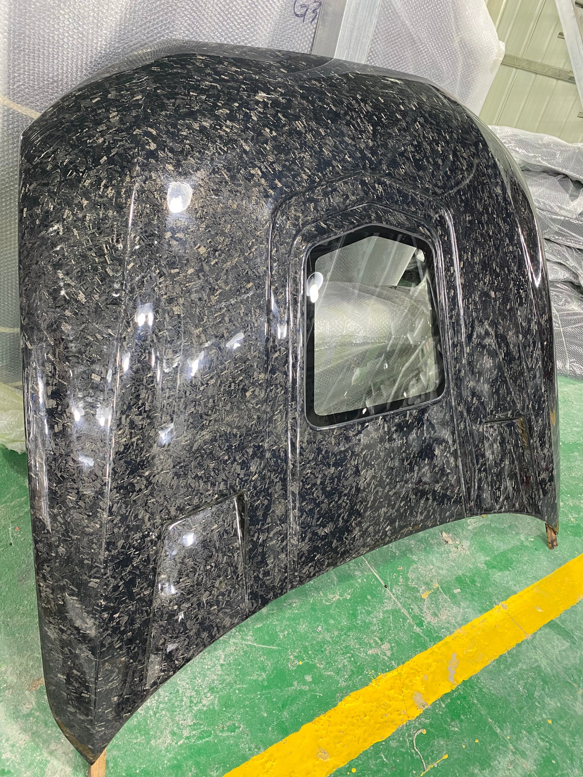 AUDI A7 S7 RS7 C7 Front Vented Hood Bonnet With Glass 2014-2017 Kazento Carbon Parts