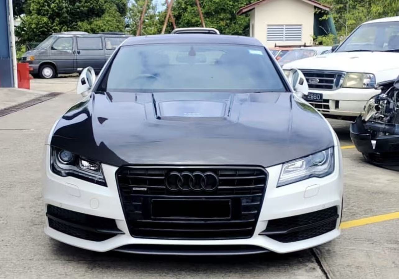 AUDI A7 S7 RS7 C7 Front Vented Hood Bonnet With Glass 2014-2017