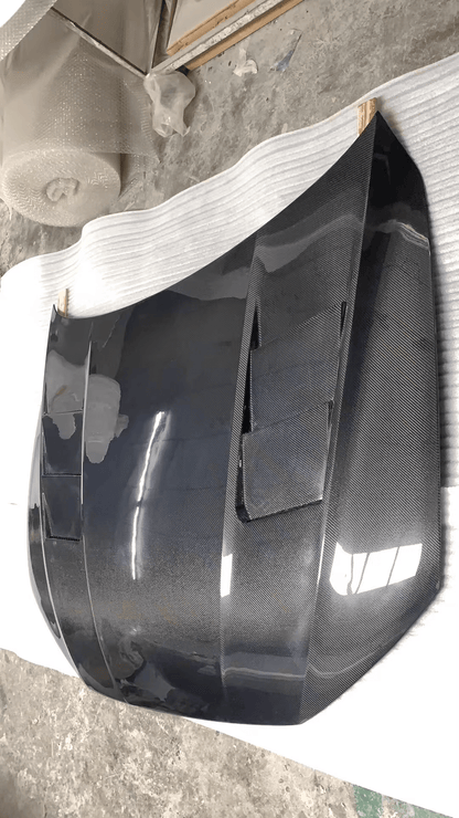 AUDI A7 S7 RS7 C8 C8.5 Front Vented Bonnet Hood 2019-2025 Kazento Carbon Parts Carbon Fiber RS7-HOOD-LN-CF