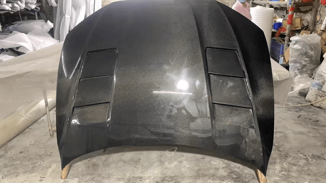 AUDI A7 S7 RS7 C8 C8.5 Front Vented Bonnet Hood 2019-2025 Kazento Carbon Parts Carbon Fiber RS7-HOOD-LN-CF