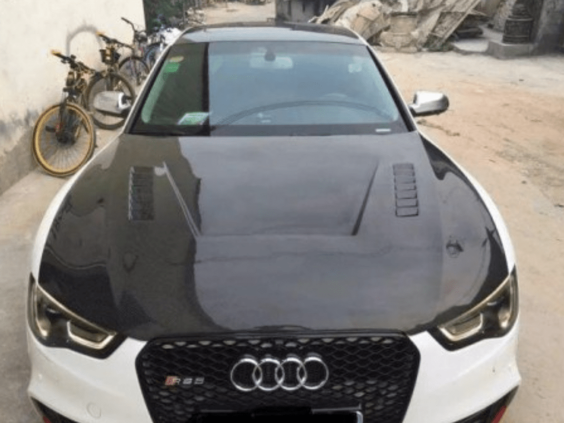 Audi B8.5 A5 & S5 & RS5 Front Vented Bonnet Hood 2013-2016 Kazento Carbon Parts Carbon Fiber S5-HOOD-LY-CF
