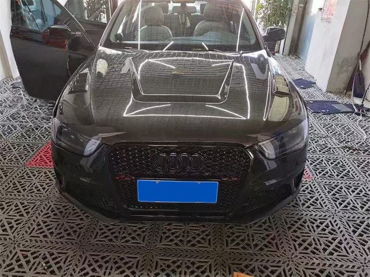 Audi B8.5 S-Line A4 S4 RS4 Front Vented Bonnet Hood 2013-2016 Kazento Carbon Parts Bonnets/Hoods