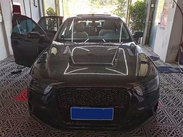Audi B8.5 S-Line A4 S4 RS4 Front Vented Bonnet Hood 2013-2016 Kazento Carbon Parts Bonnets/Hoods