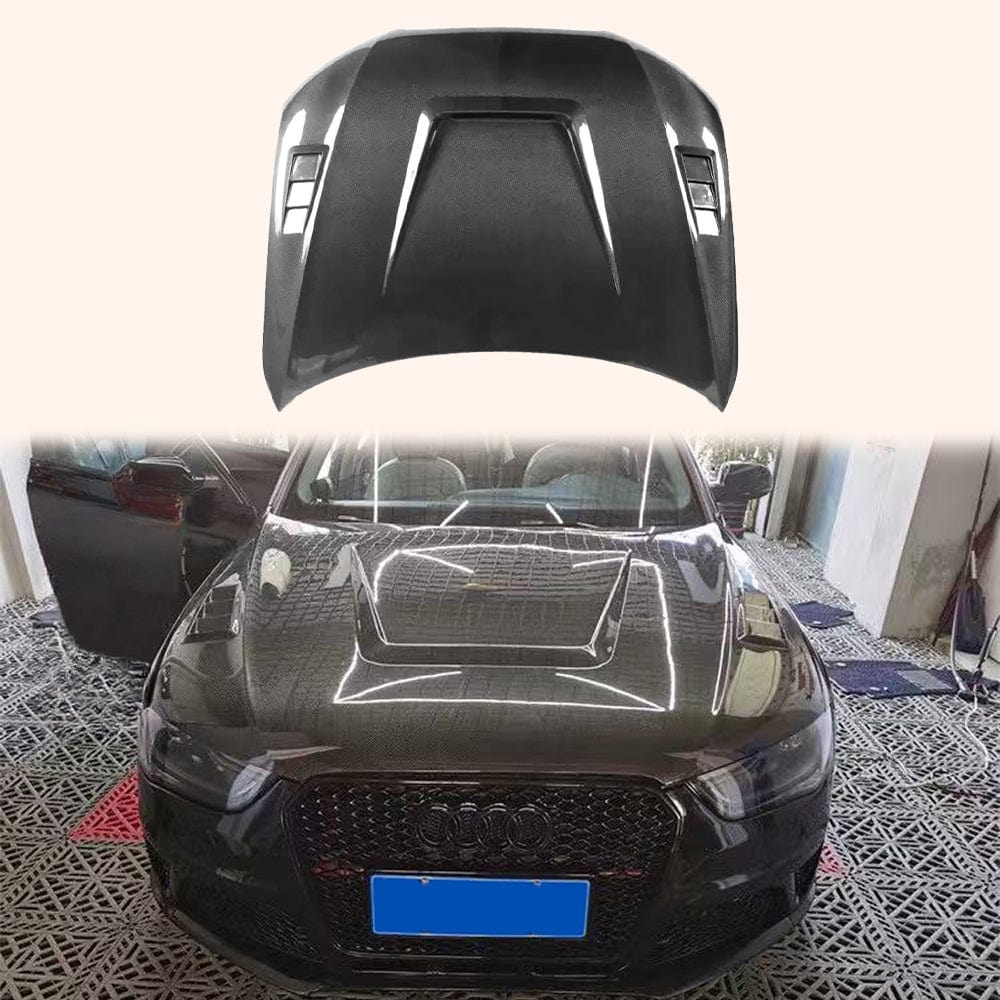 Audi B8.5 S-Line A4 S4 RS4 Front Vented Bonnet Hood 2013-2016 Kazento Carbon Parts Bonnets/Hoods