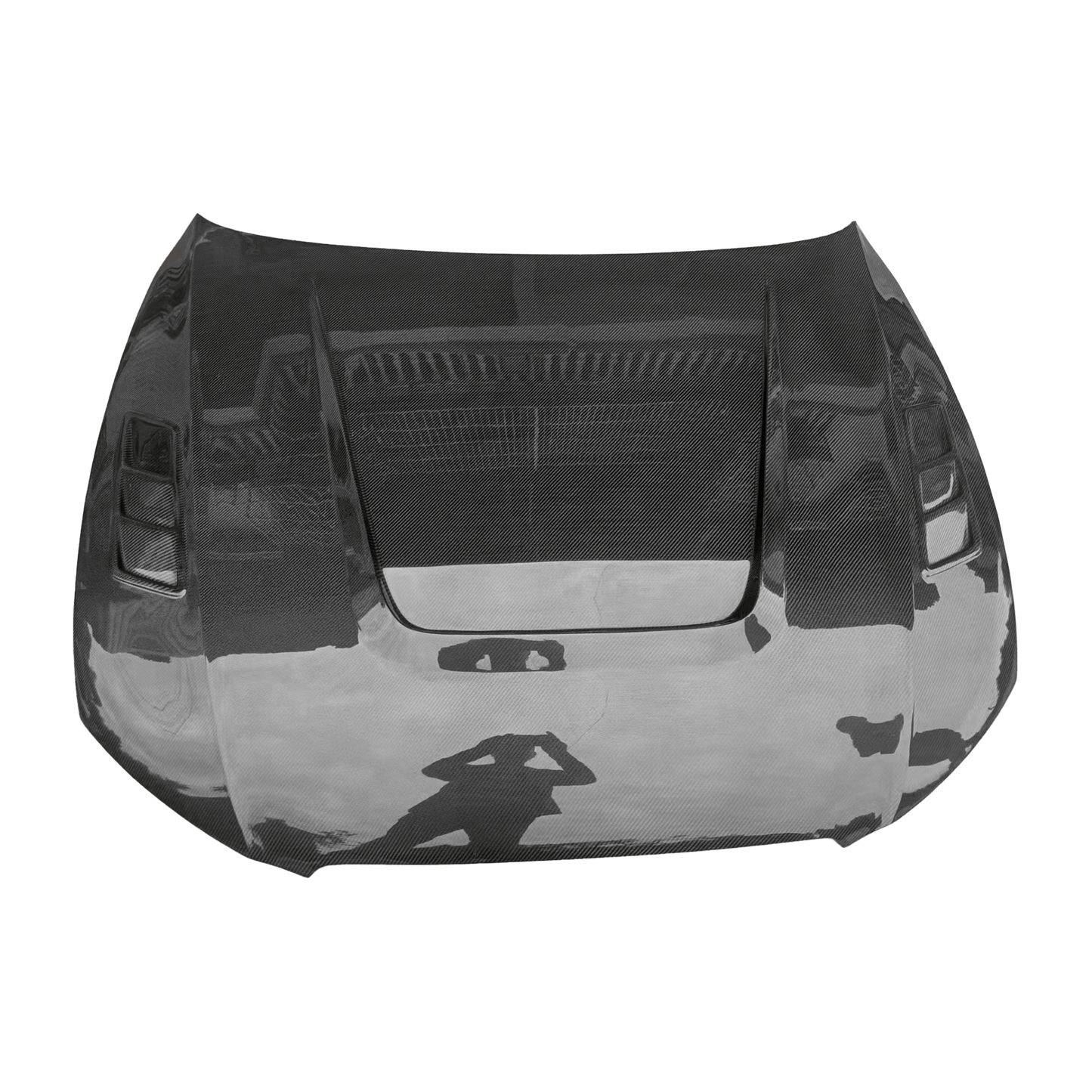 Audi B8 A5 & S5 & RS5 Front Vented Bonnet Hood 2008-2012 Kazento Carbon Parts Carbon Fiber A5-HOOD-LN-CF