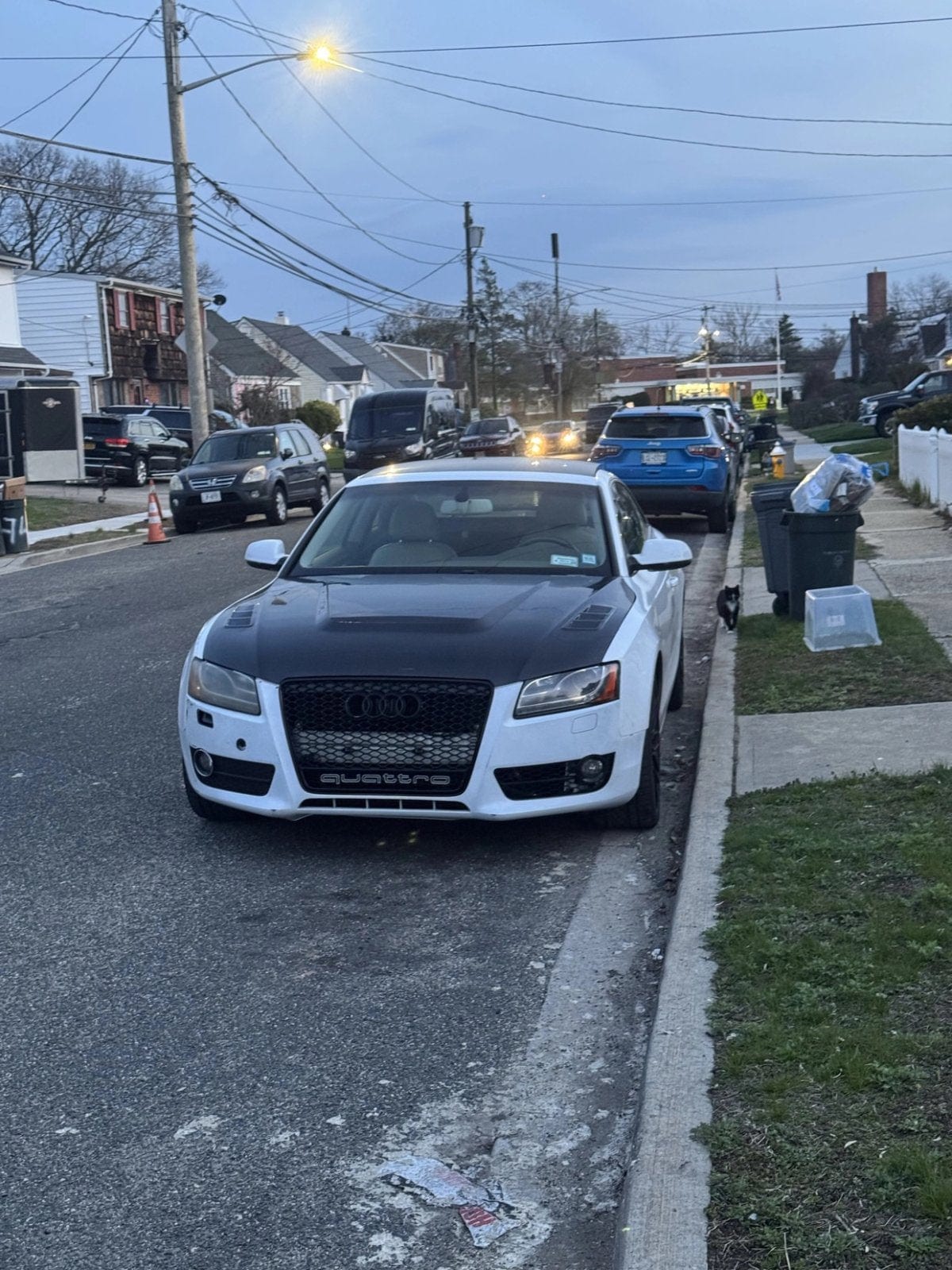 Audi B8 A5 & S5 & RS5 Front Vented Bonnet Hood 2008-2012 Kazento Carbon Parts Carbon Fiber A5-HOOD-LN-CF