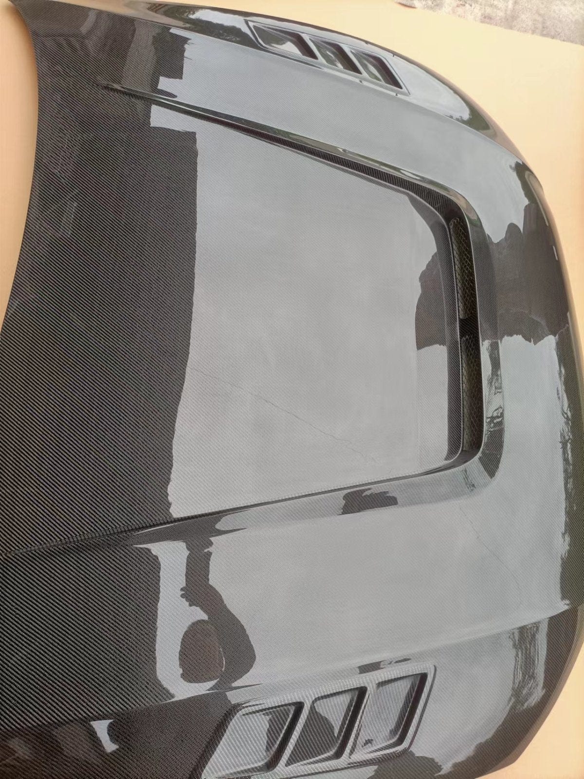 Audi B8 A5 & S5 & RS5 Front Vented Bonnet Hood 2008-2012 Kazento Carbon Parts Carbon Fiber A5-HOOD-LN-CF