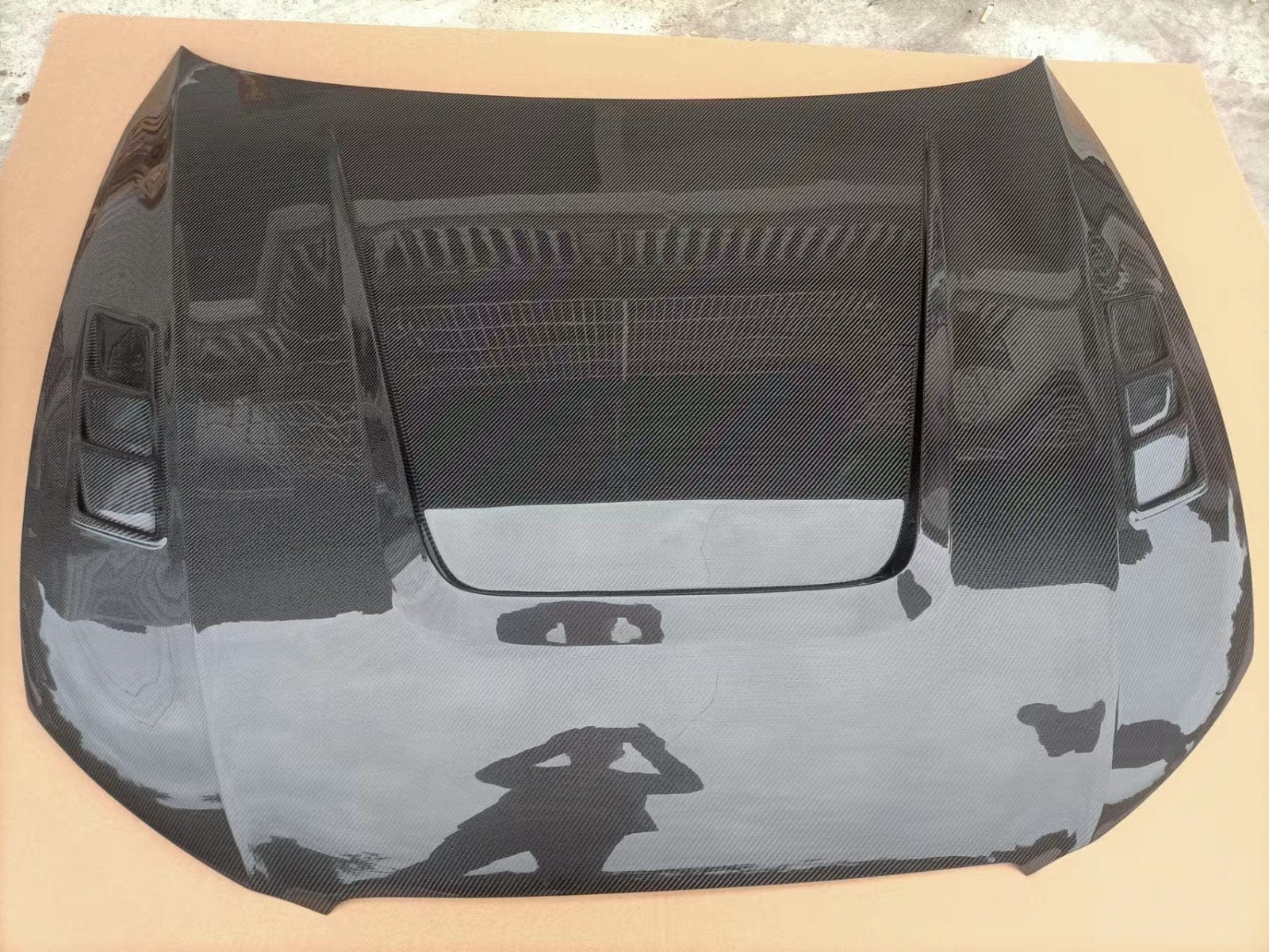 Audi B8 A5 & S5 & RS5 Front Vented Bonnet Hood 2008-2012 Kazento Carbon Parts Carbon Fiber A5-HOOD-LN-CF