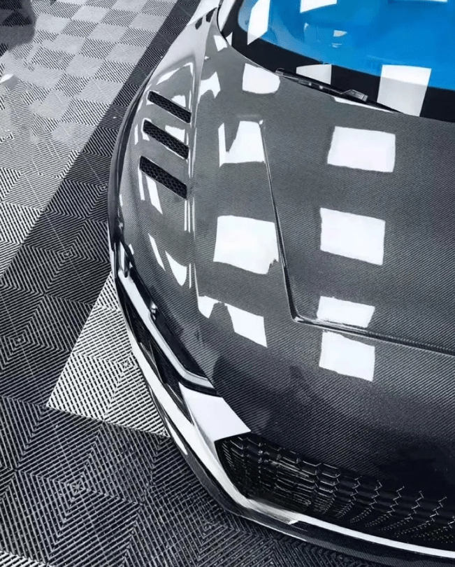 AUDI R8 Gen 2 Front Vented Bonnet Hood 2016-2025 Kazento Carbon Parts R8-HOOD-WD-CF