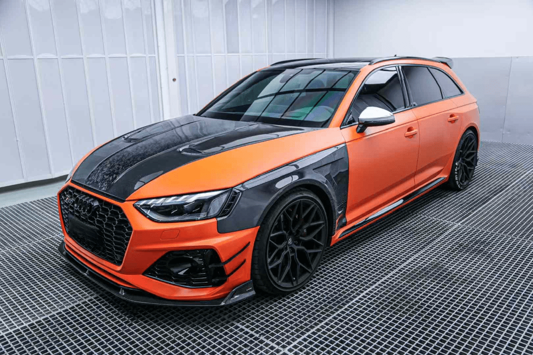 AUDI RS4 S4 A4 B9 B9.5 AE style Front Vents Fenders 2017-2025 Kazento Carbon Parts Carbon Fiber RS4-FF-LN-CF