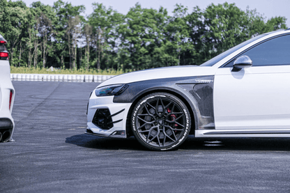 AUDI RS4 S4 A4 B9 B9.5 AE style Front Vents Fenders 2017-2025 Kazento Carbon Parts Carbon Fiber RS4-FF-LN-CF
