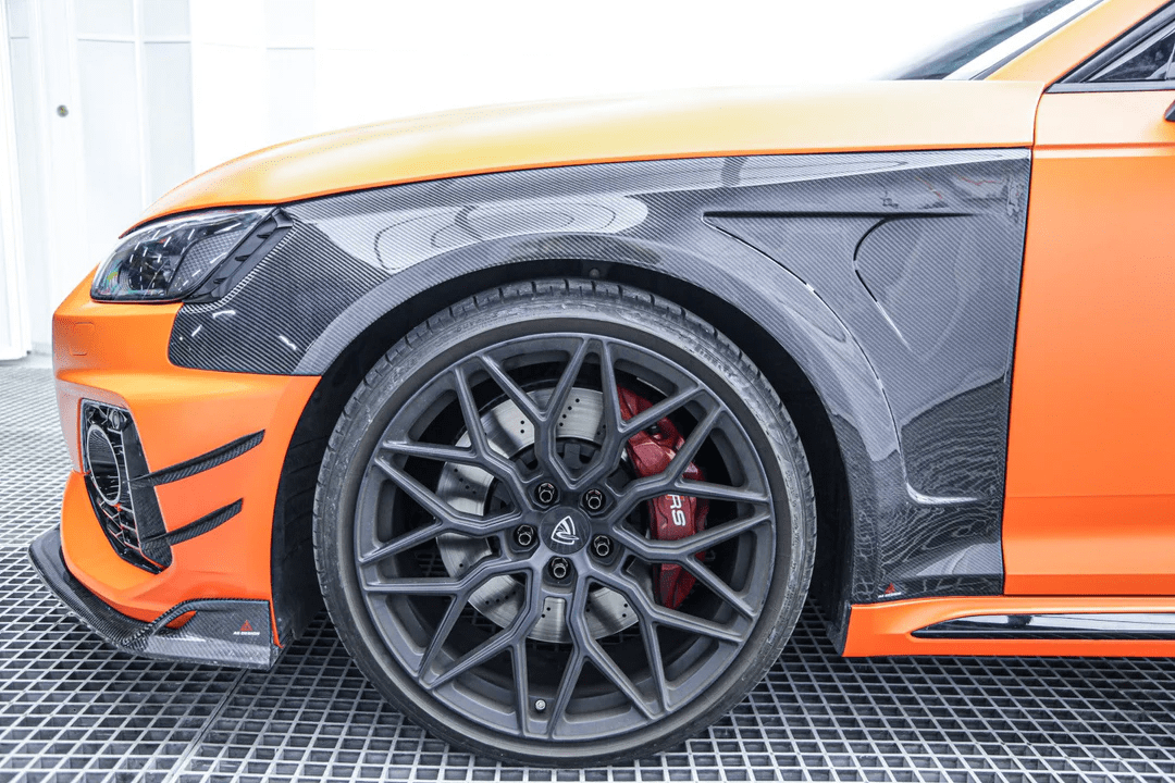 AUDI RS4 S4 A4 B9 B9.5 AE style Front Vents Fenders 2017-2025 Kazento Carbon Parts Carbon Fiber RS4-FF-LN-CF