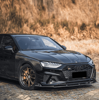 AUDI RS4 S4 A4 B9 B9.5 AE style Front Vents Fenders 2017-2025 Kazento Carbon Parts Carbon Fiber RS4-FF-LN-CF